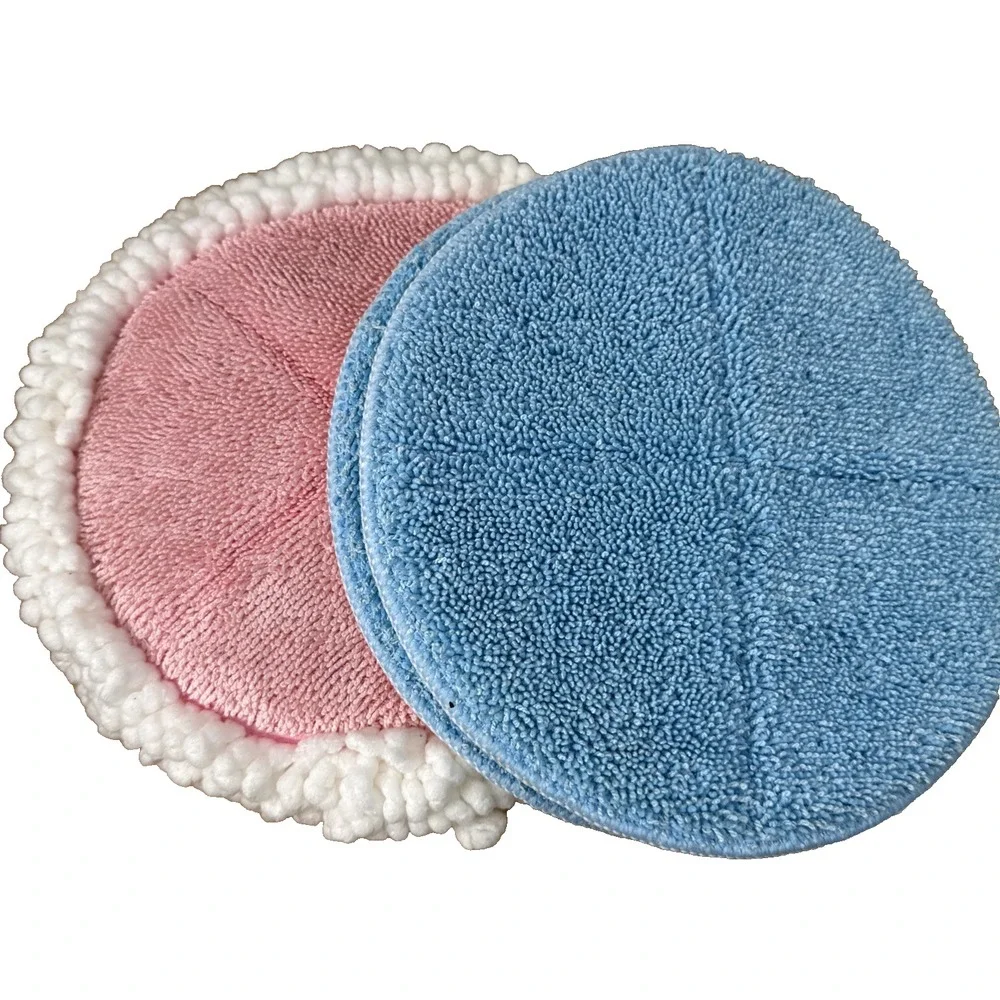 Lot Of 4 Replacement Cleaning Pads 8in Pink/blue Floors Floor cleaners
